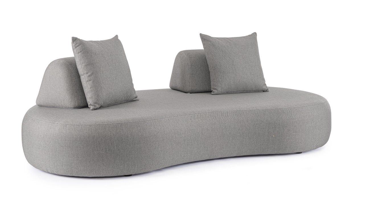 Gartensofa Cooper aus Olefin-Stoff, Grau