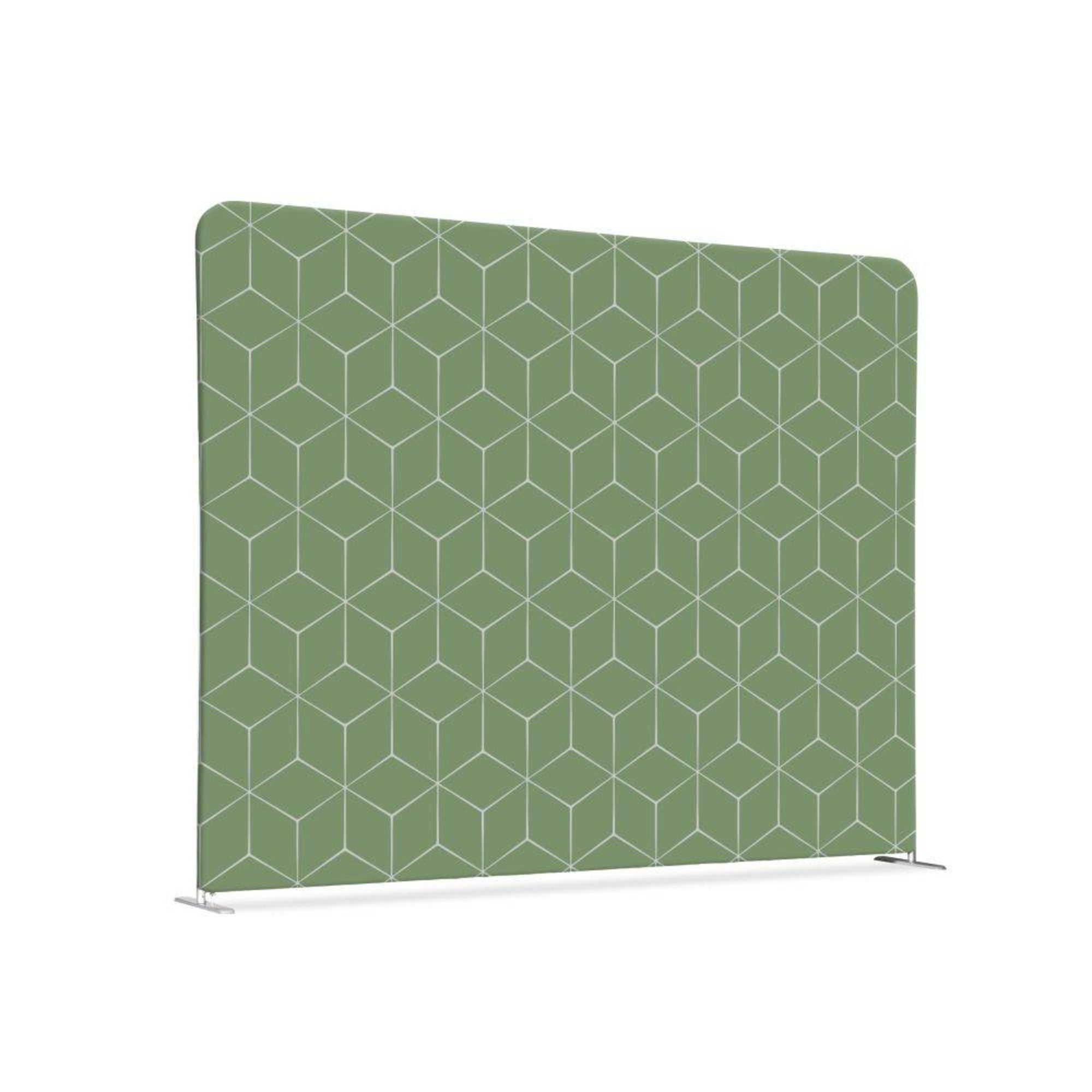 Showdown Displays Standtafel Raumteiler 150x150cm Hexagon grün