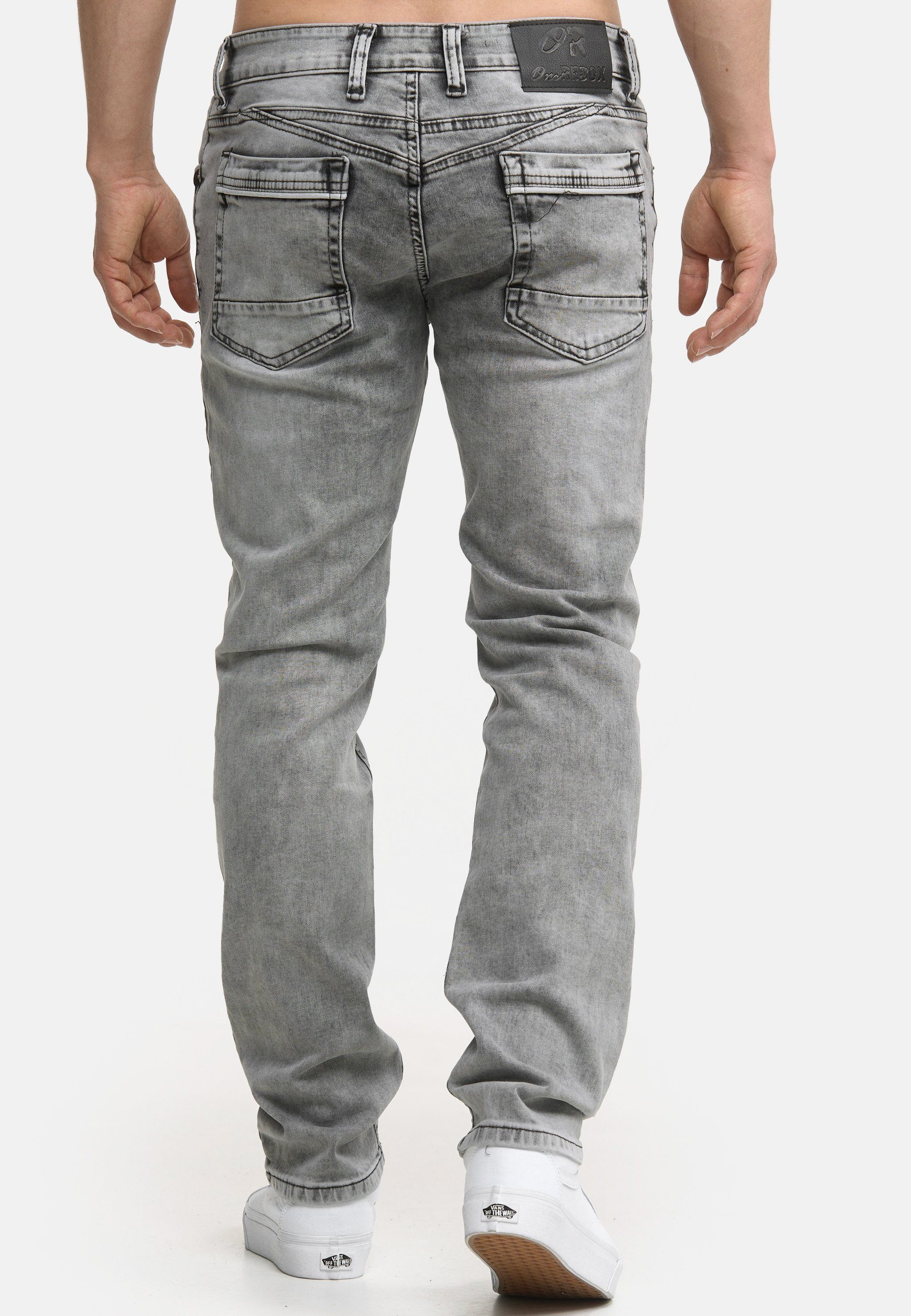 3450 Code47 Jeans Herren Grey Light Regular-fit-Jeans Code47 Modell