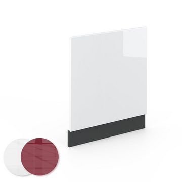 Livinity® Frontblende Fame-Line, Weiß Hochglanz/Anthrazit, 60 cm, AP Anthrazit