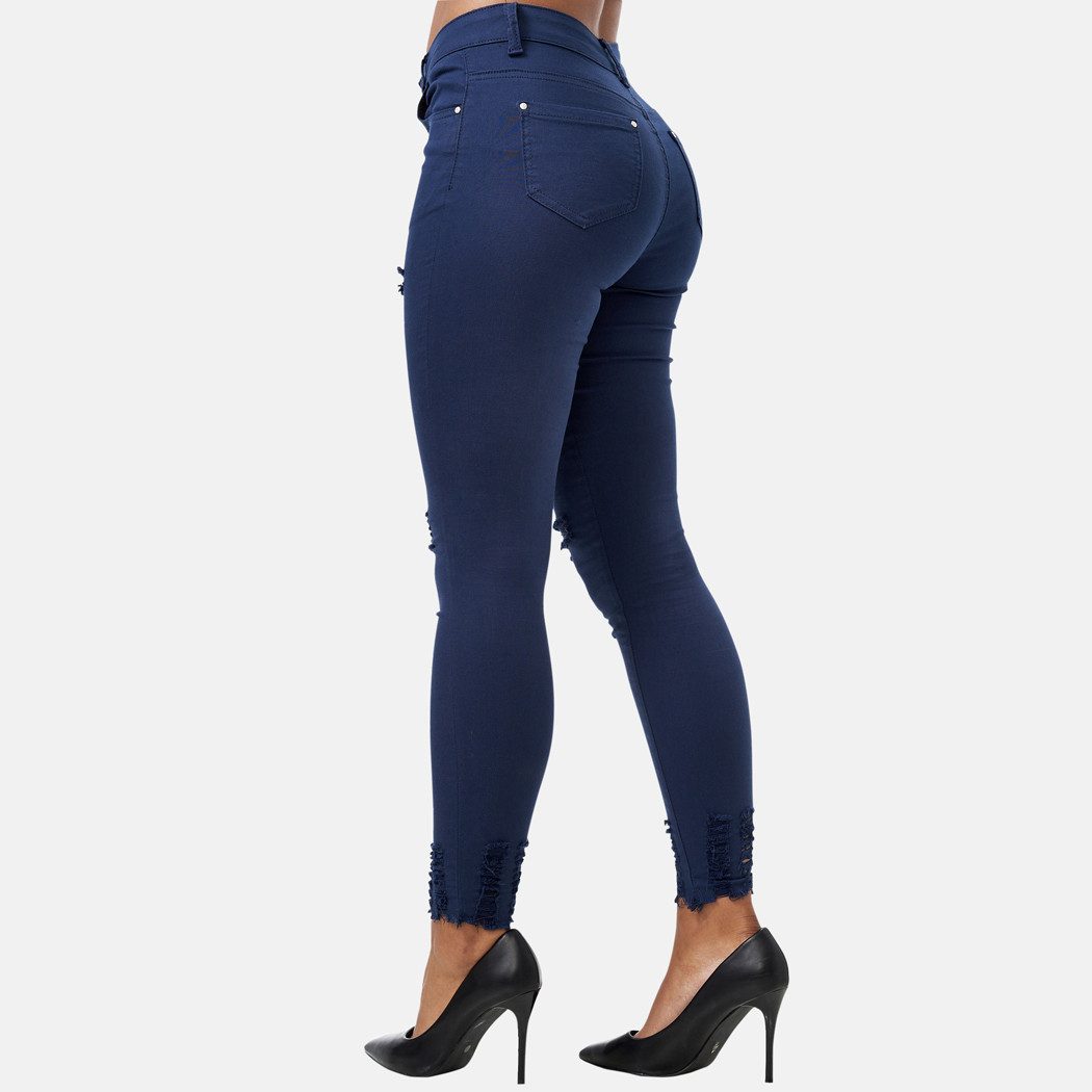Elara Slim-fit-Jeans Damen Skinny Jeans Destroyed – High Waist Hose und Used Look