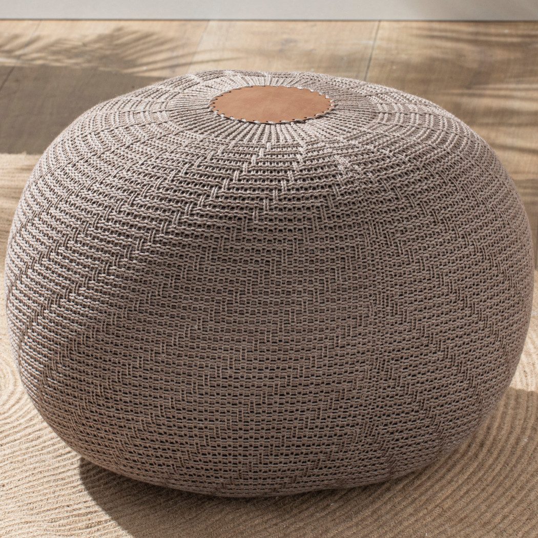 English Home Pouf ENGLISH HOME Pouf Hocker, Rund Sitzpouf, Sitzhocker, Sitzpuff, Fußhock