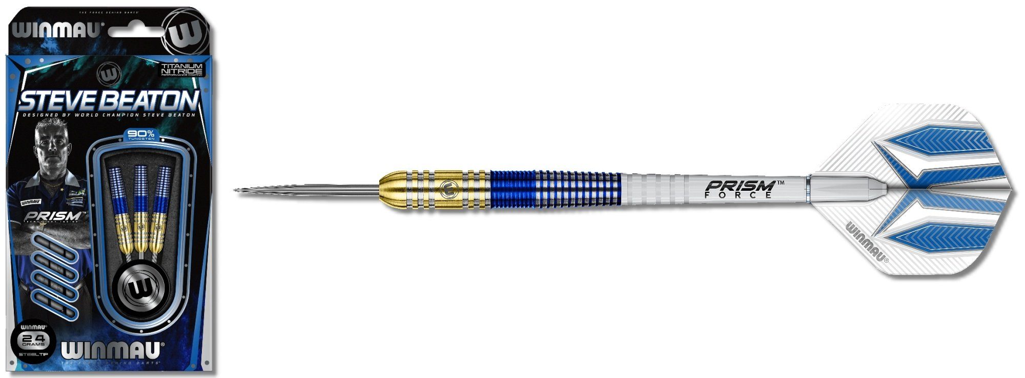 und 22 Winmau Steeldart 1407 Dartpfeil g 24 Winmau Steve Beaton g