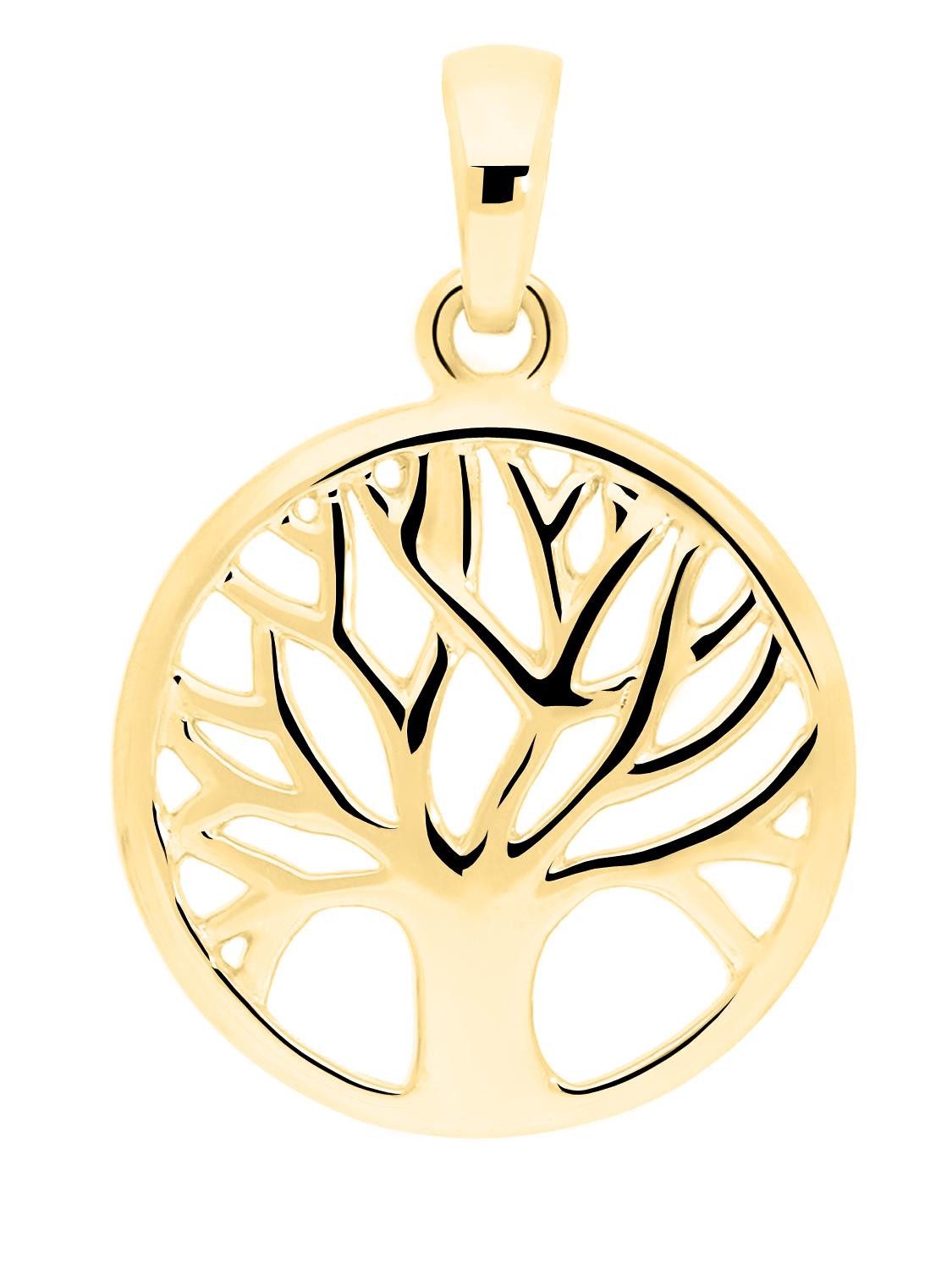 My Gold Kettenanhänger Damen & Herren Gold 750 18 Karat) Lebensbaum (Set, 1-tlg., inkl. Schmuckbox), Geschenke