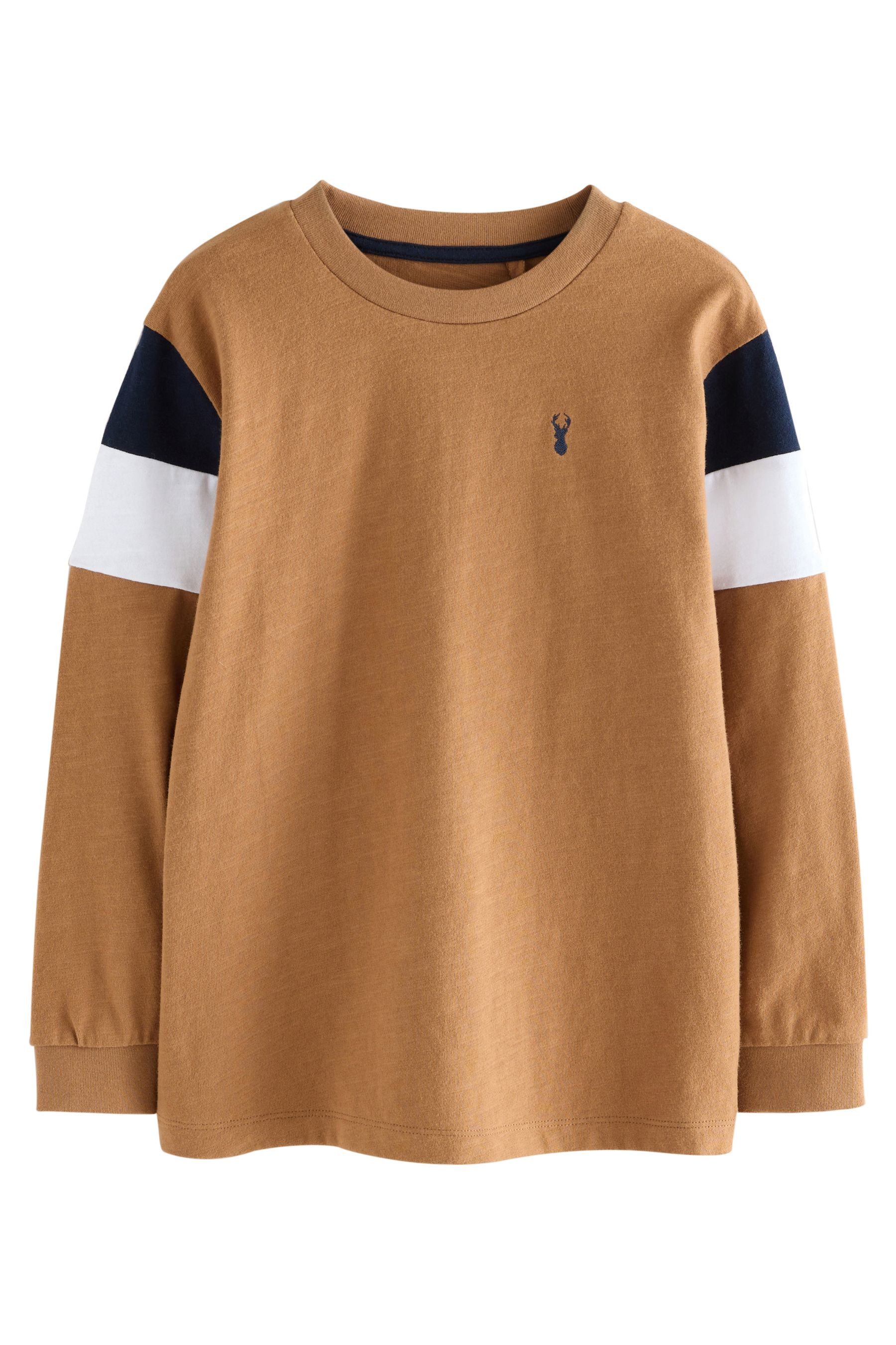 Next Langarmshirt 3er-Pack Langarmshirts im Farbblockdesign (3-tlg)