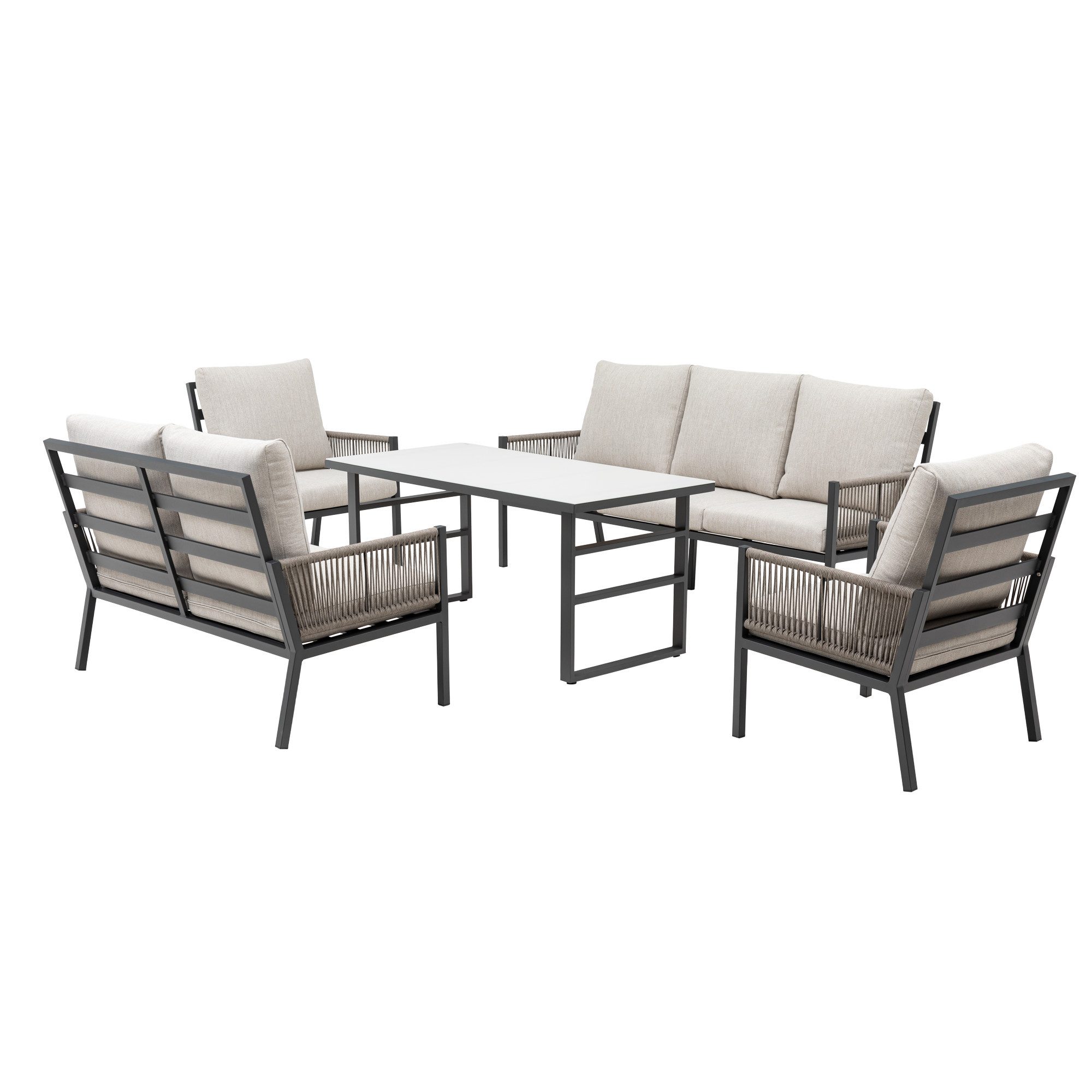 MANDALIKA Garden Gartenlounge-Set Gartenmöbel Lounge Set Terrazza / edel & bequem