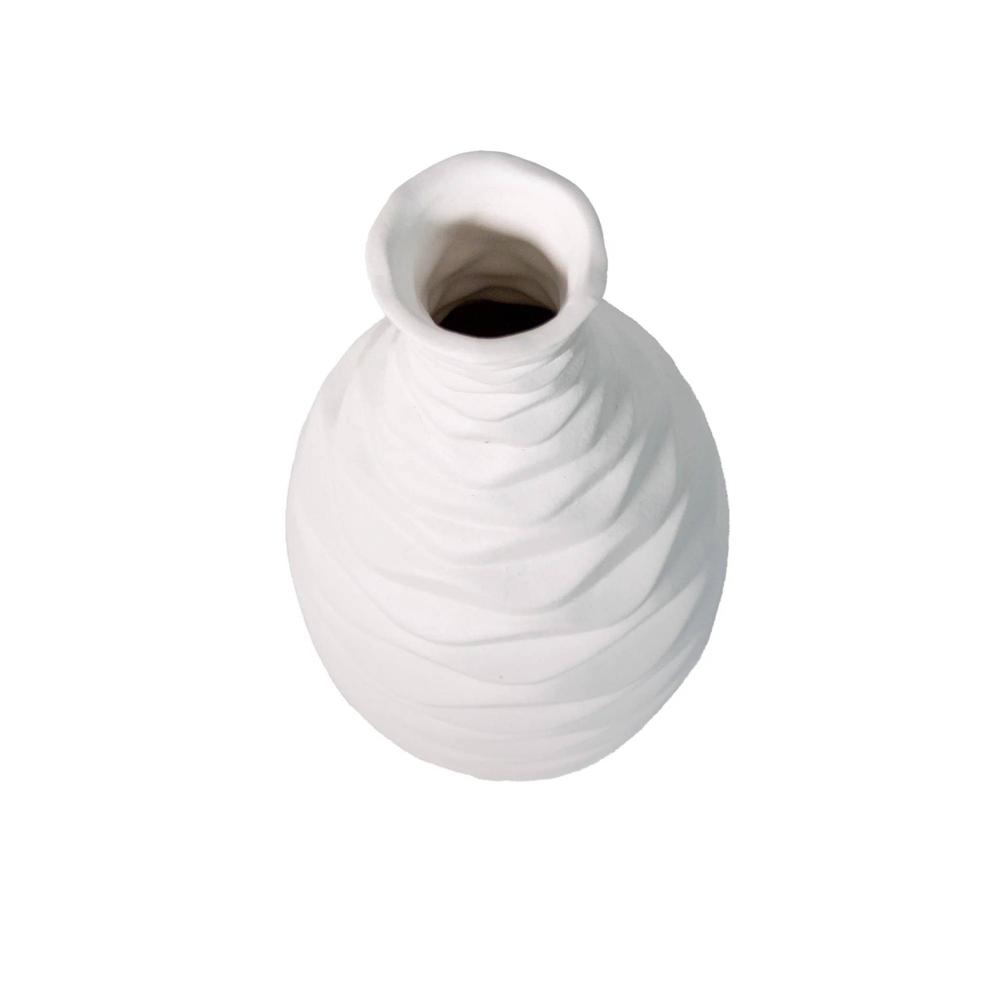 Frank Flechtwaren Dekovase Dekovase "White", 2er Set (1 St)
