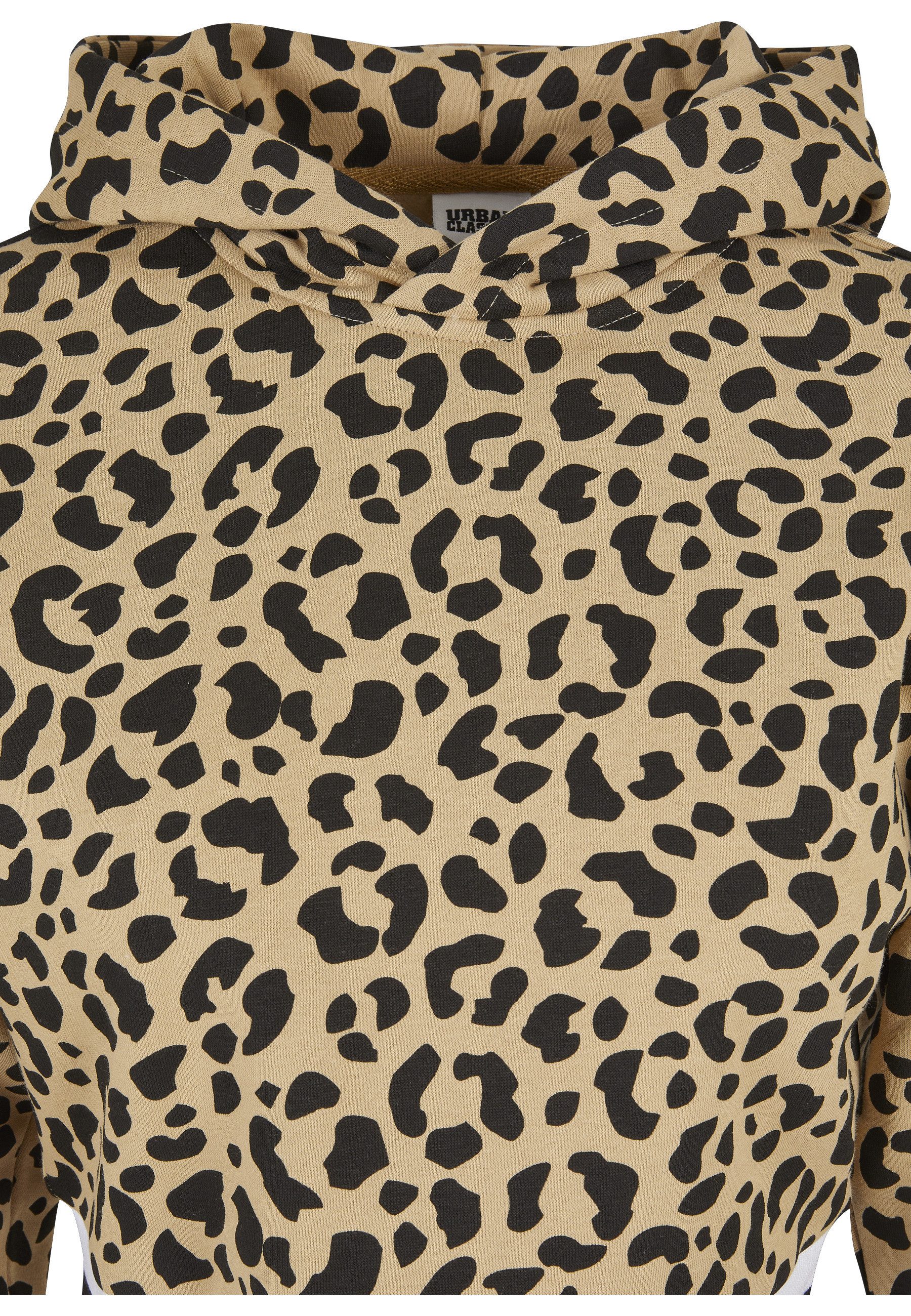 URBAN CLASSICS Kapuzenpullover Urban Classics Damen Ladies Short AOP College Hoody (1-tlg)