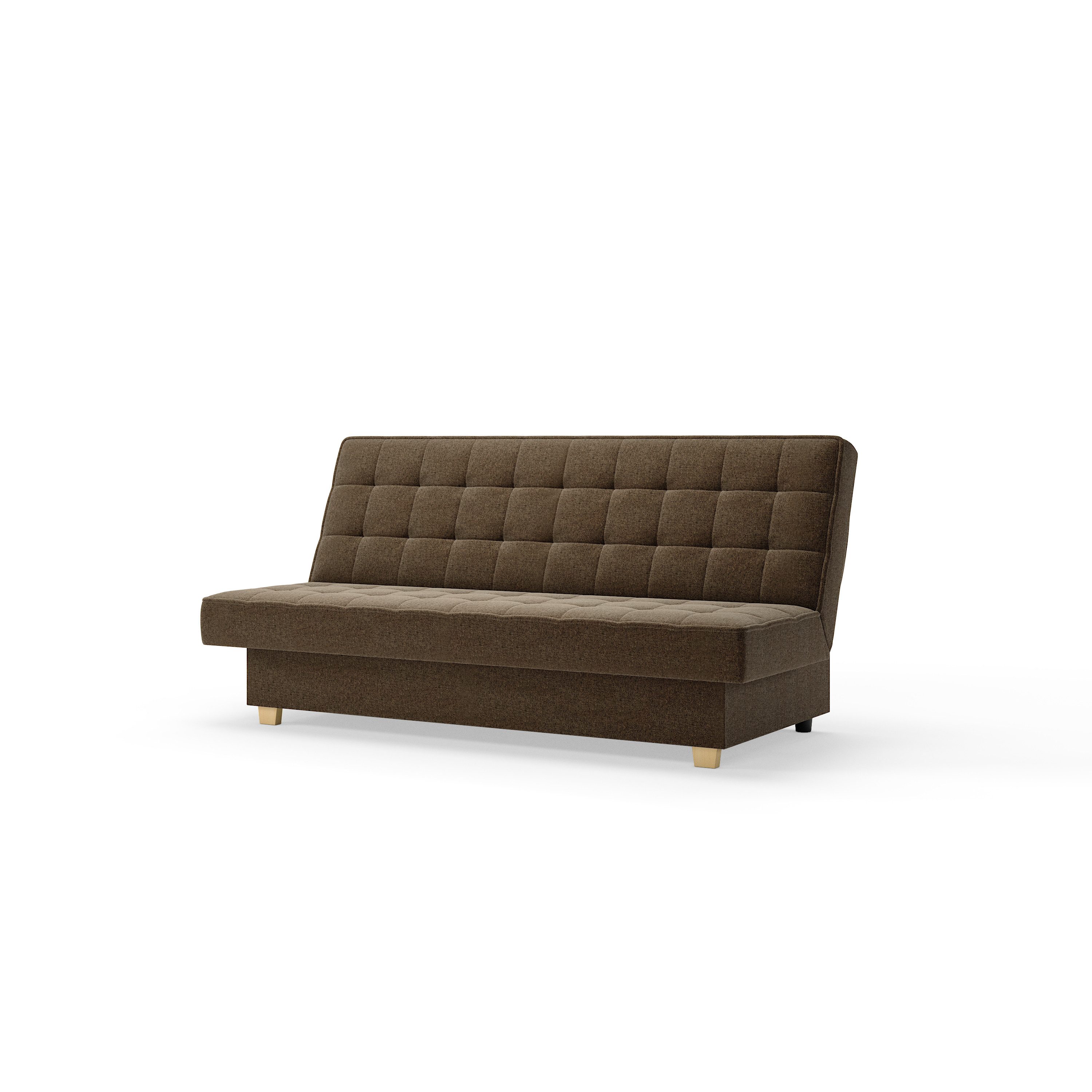 MOEBLO Schlafsofa BELFI, Clic-Clack Schlafsofa aus Webstoff für Wohnzimmer mit Federkern, Kipp- & Klappfunktion, modernes Polstersofa – Eleganz und Komfort vereint, (BxHxT):192x95x92 cm - mit Bettkasten und Schlaffunktion