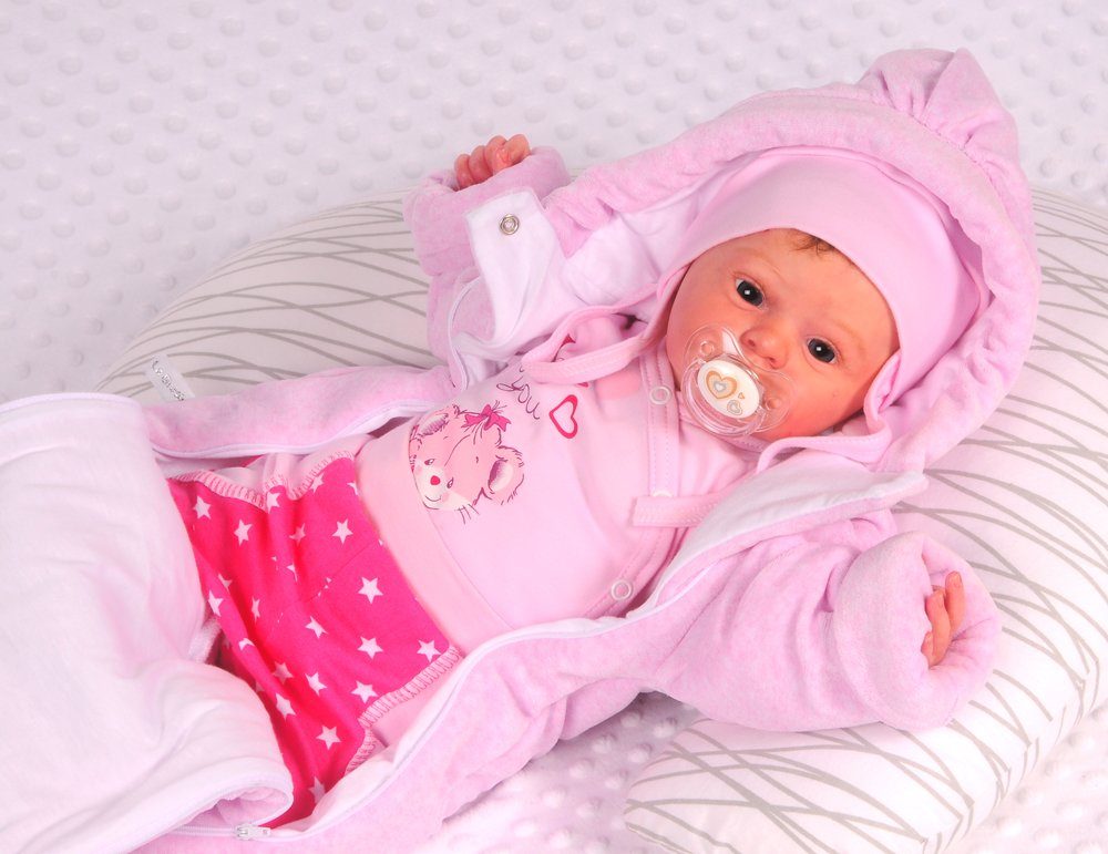 La Bortini Schneeoverall Baby Wagenanzug Nickioverall Overall Schneeanzug in Rosa