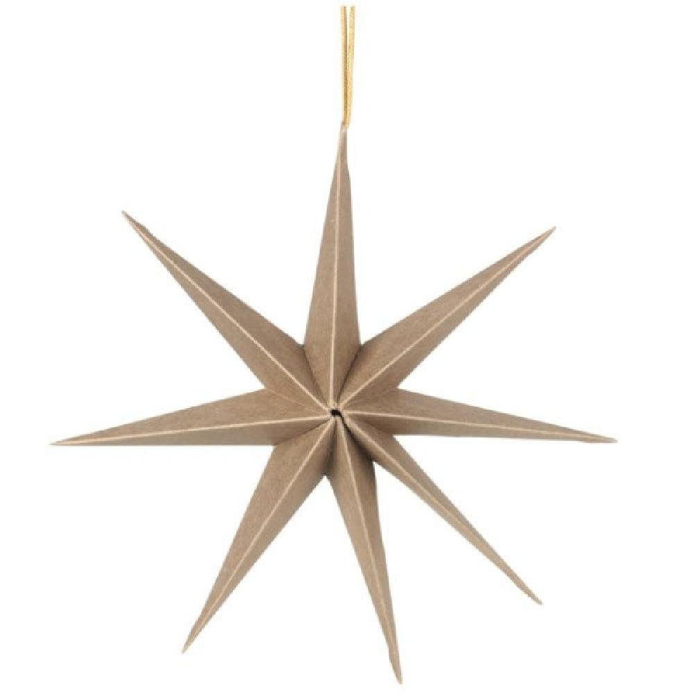 Broste Copenhagen Weihnachtsbaumkugel Deko Stern Star Natural Brown (50cm)