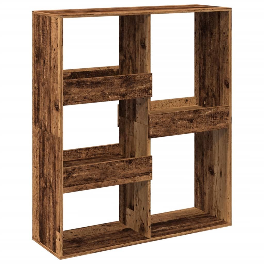 vidaXL Bücherregal Bücherregal/Raumteiler Altholz-Optik 100x33x115 cm, günstig online kaufen