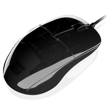 Endgame Gear Dark Reflex Gaming-Maus (Maus semitransparentes kabelgebunden 19.000 CPI, schwarz)