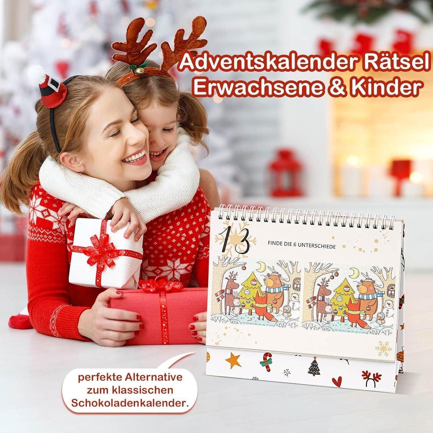 LuxusKollektion Adventskalender Adventskalender 2025 24 Erwachsene Kinder Geschenkidee Rätsel