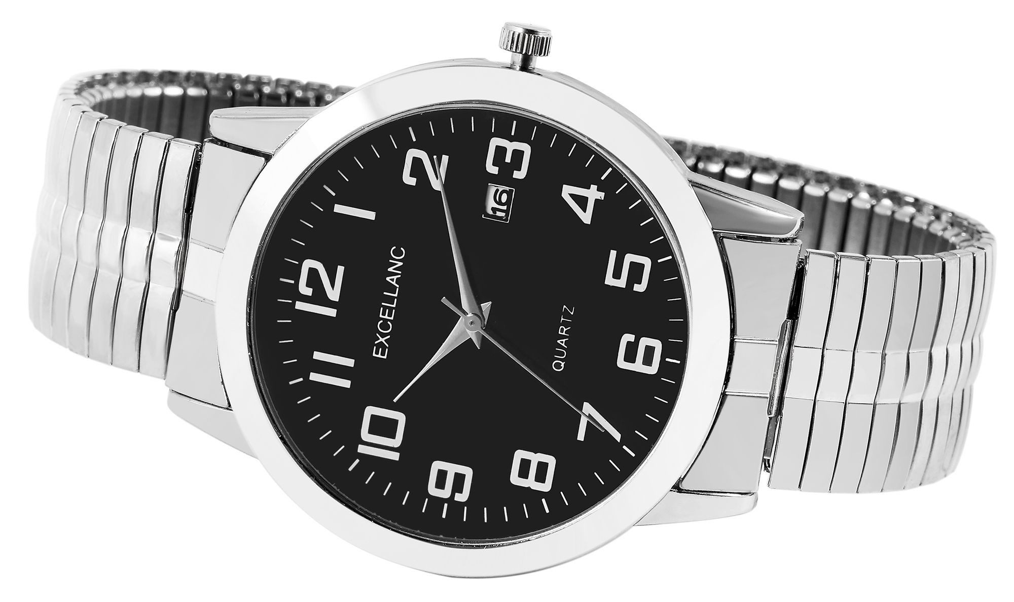Excellanc Quarzuhr Sami Herrenuhr mit Edelstahlzugarmband, günstig online kaufen