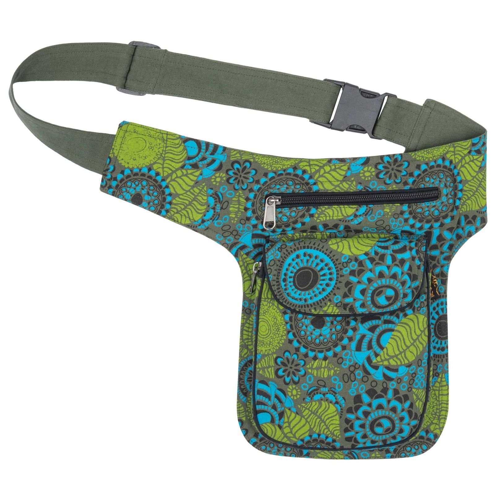 KUNST UND MAGIE Gürteltasche Bauchtasche Sidebag Hipbag Mandala- Goa Gürteltasche Festivaltasche