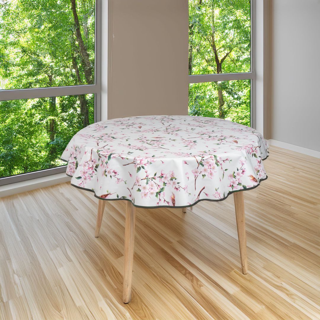 laro Tischdecke laro 140cm runde Wachstuchtischdecke mit Saum-Eingefasst – Bild 3 von 5