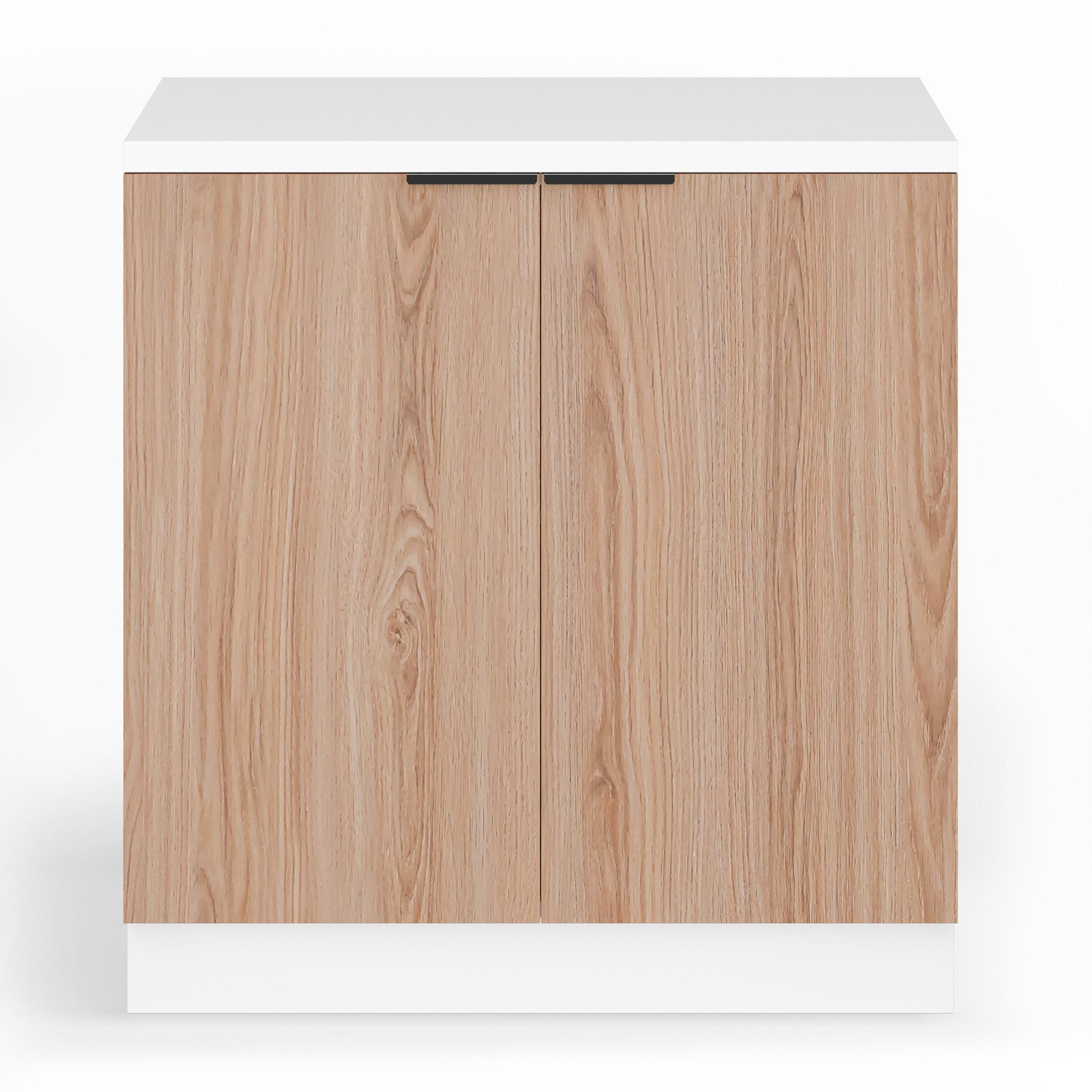 blumfeldt Spülenunterschrank WoodVista (Set) Unterschrank Schubladen 80cm Metallgriff Arbeitsplatte