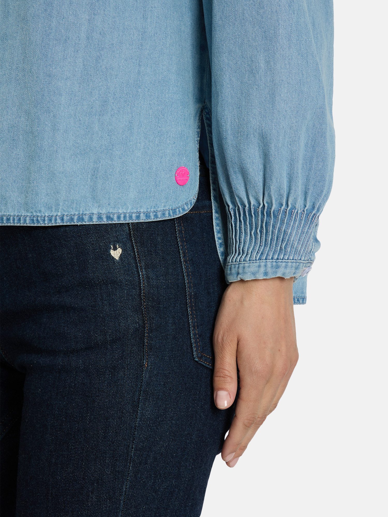 Lieblingsstück Langarmbluse EvitaL im Denim-Look