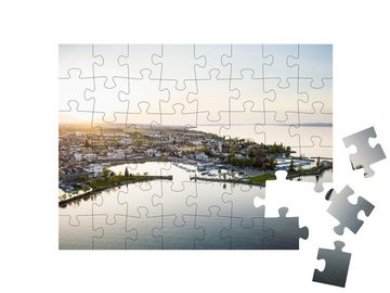 puzzleYOU Puzzle Fährhafen vor Sonnenuntergang, Schweiz, 48 Puzzleteile, puzzleYOU-Kollektionen Große Seen