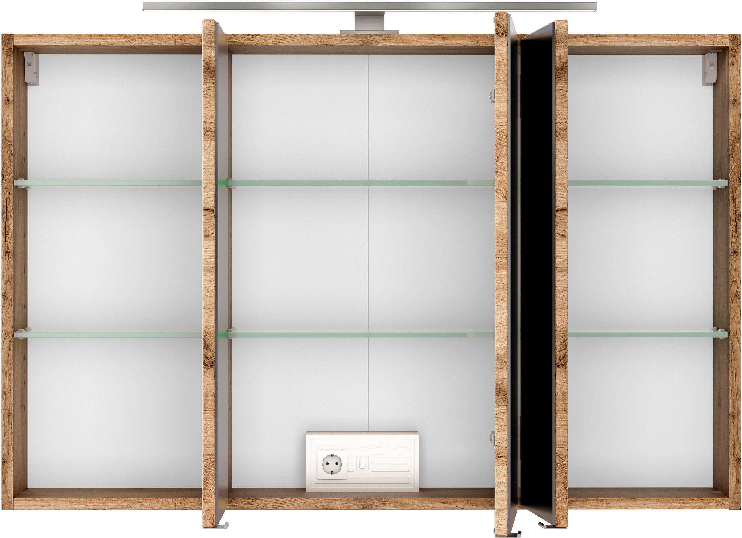 welltime Spiegelschrank Livorno Inklusive LED-Beleuchtung