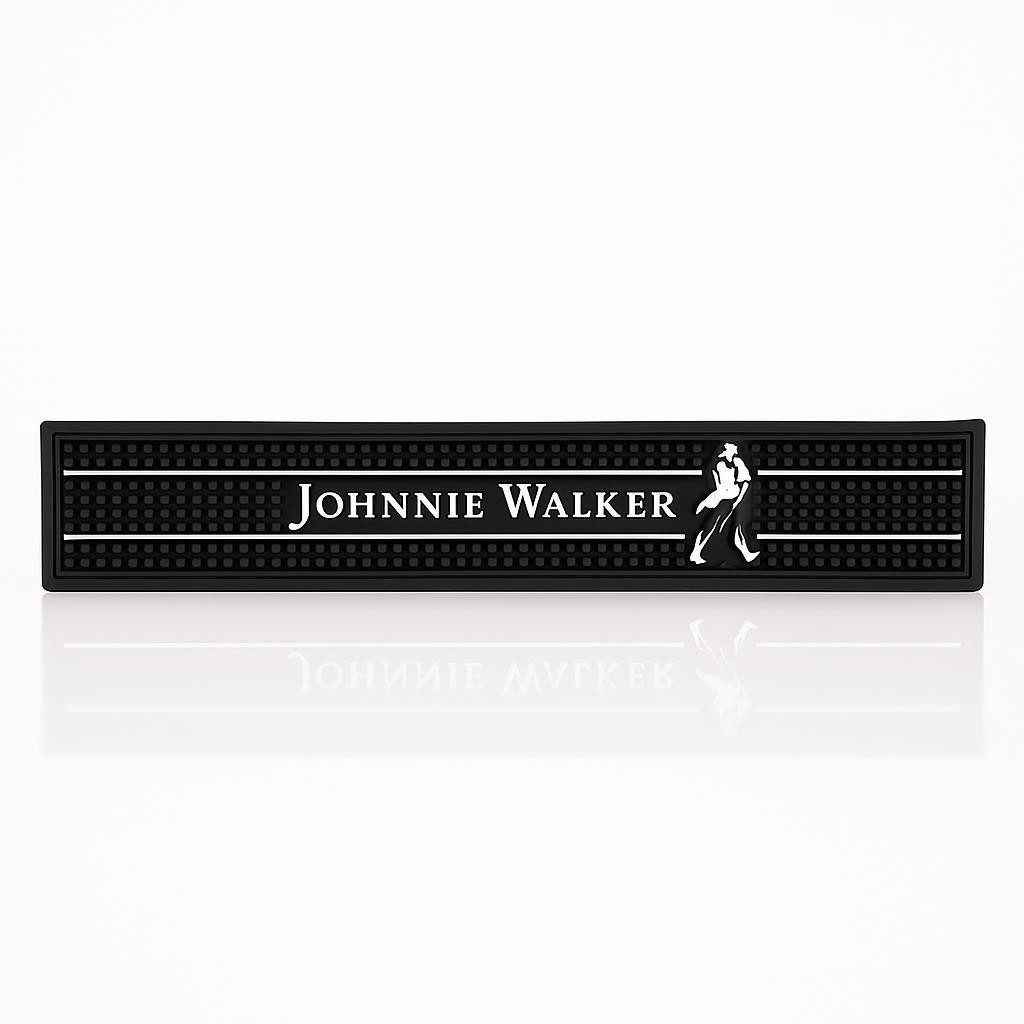 Johnnie Walker Gläser-Set Johnnie Walker Barmatte – 53 x 9 cm – Original Bar Mat für Home-
