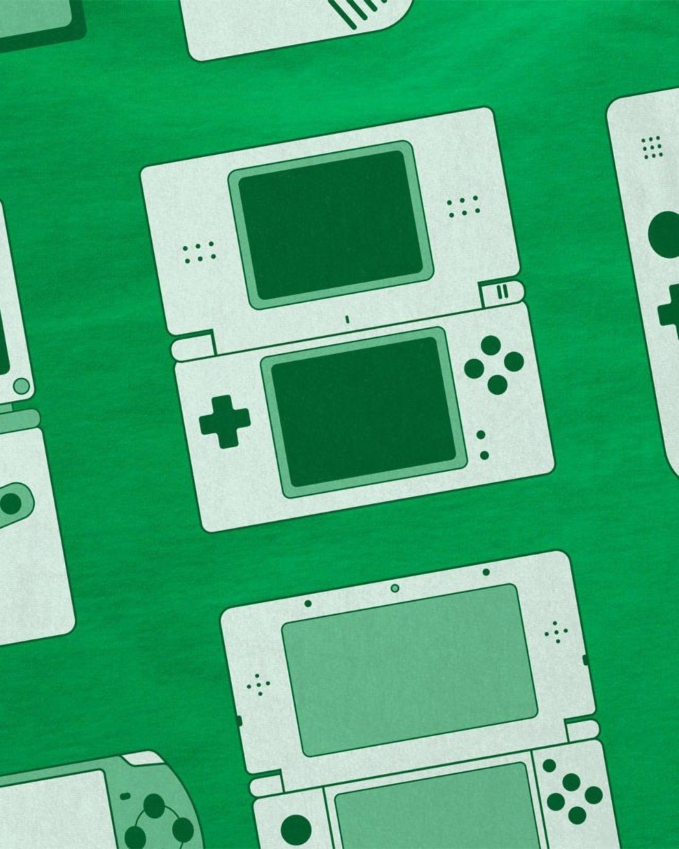 Konsole spielekonsole Handheld controller style3 T-Shirt videospiel Print-Shirt Herren grün