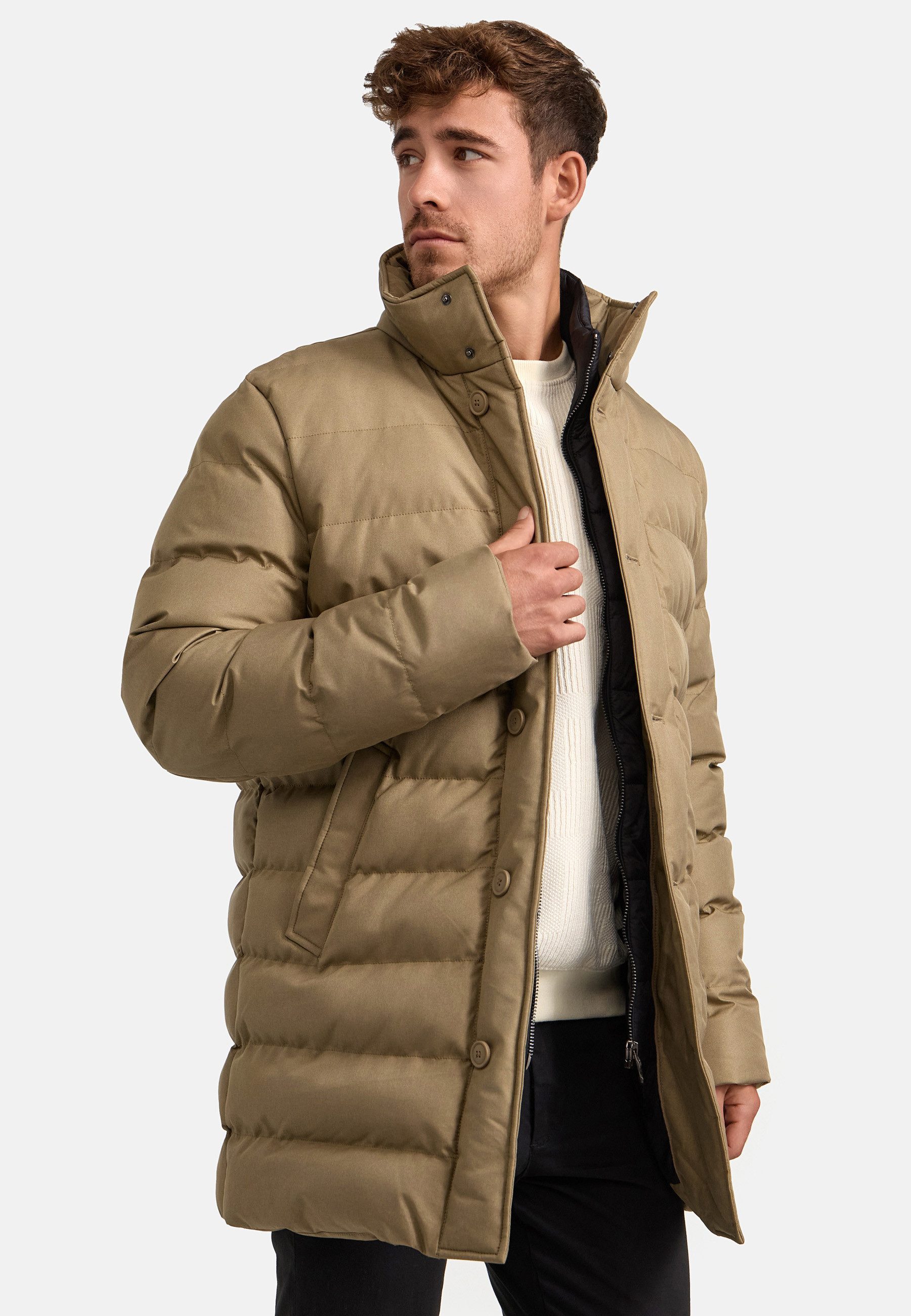Indicode Wintermantel Herren INWooding Jacke Winter Herrenjacke Jacke mit abnehmbarem Inlay