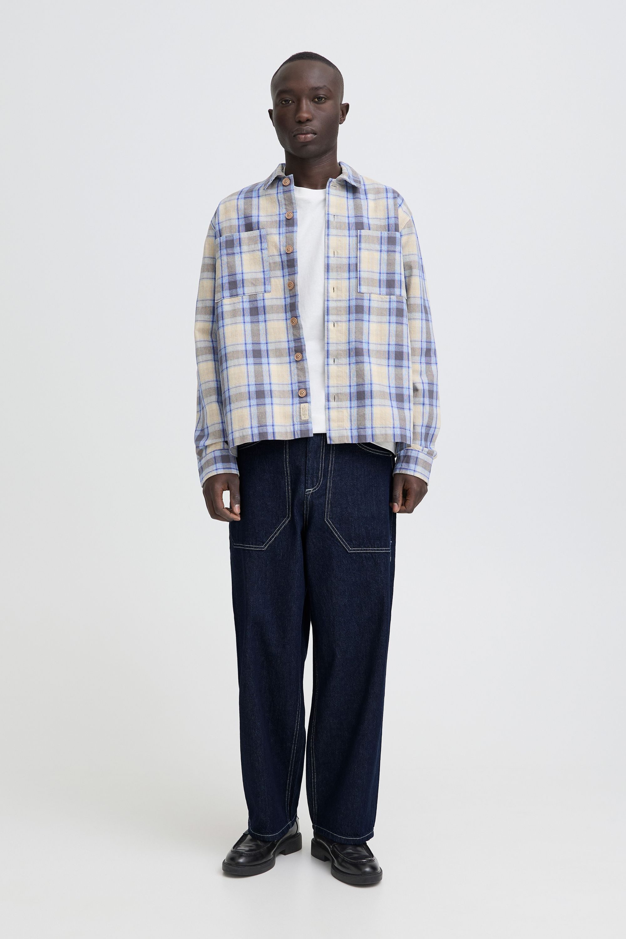 Blend Comfort-fit-Jeans BHFashion Jeanshose mit weitem Schnitt und geradem Bein - Flake Fit