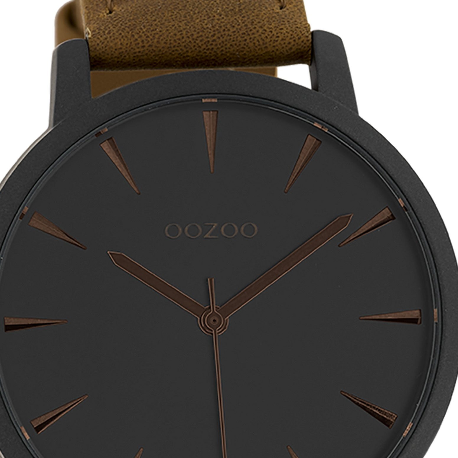 OOZOO Quarzuhr Oozoo Damen Armbanduhr Timepieces Analog, (Analoguhr), Damenuhr rund, groß (ca. 40mm) Lederarmband, Fashion-Style
