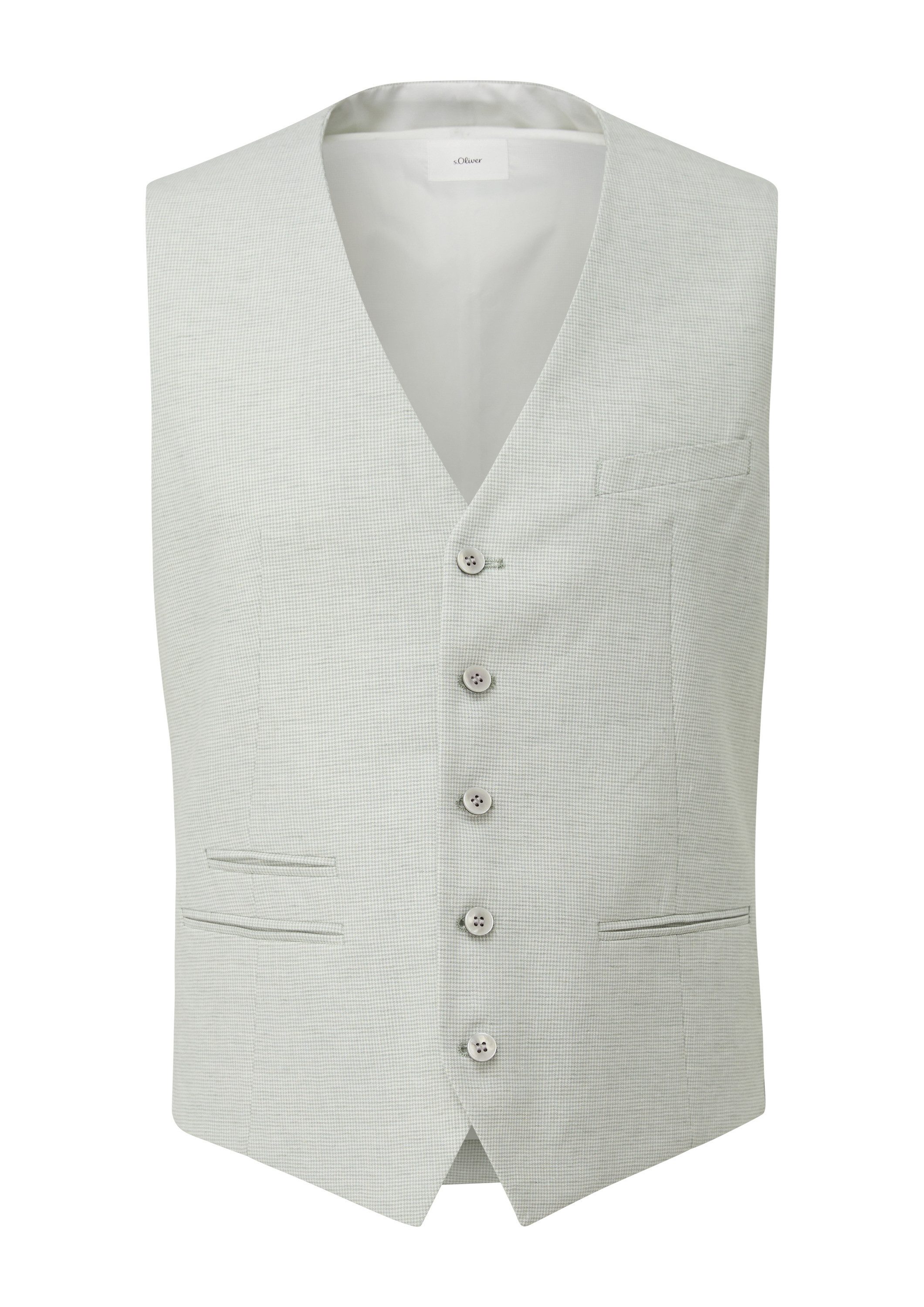 s.Oliver Jackenblazer Indoor-Weste S.ONICE s.O PURE: Anzugweste aus Leinenmix