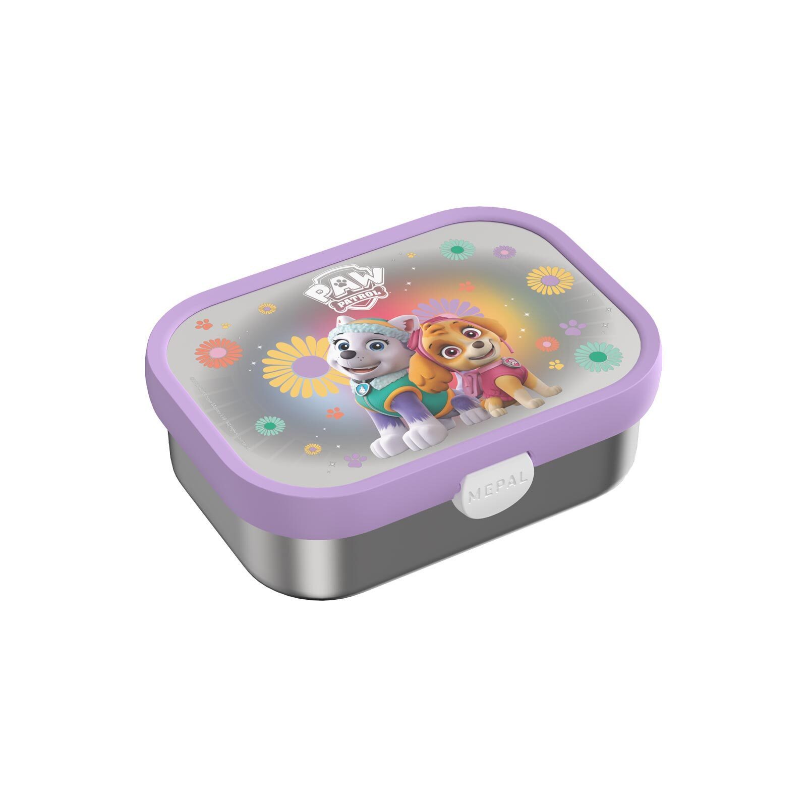 Mepal Lunchbox Campus Edelstahl-Brotdose mit Gabel 18 x 13 cm, Edelstahl/Kunststoff, (1-tlg), Spülmaschinenfest