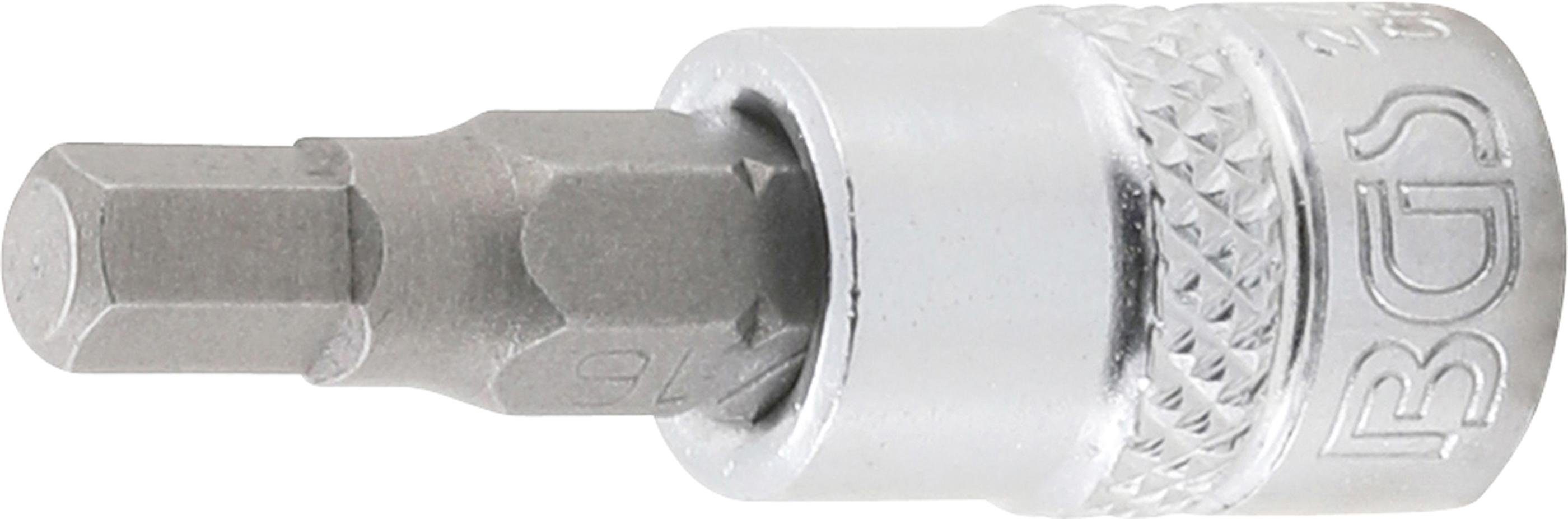 Sechskant-Bit Innenvierkant Innensechskant Antrieb technic (1/4), mm 6,3 3/16" Bit-Einsatz, BGS