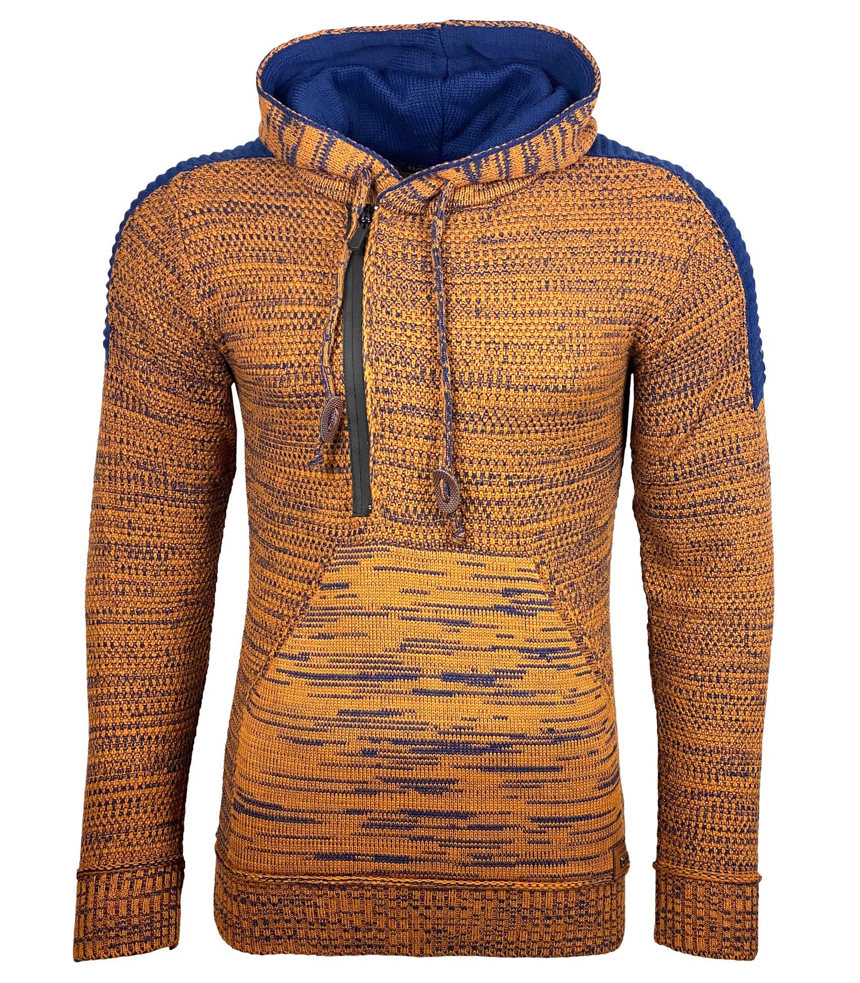 Baxboy Strickpullover Baxboy Herren Strick Pullover Kapuzenpullover Reißver günstig online kaufen