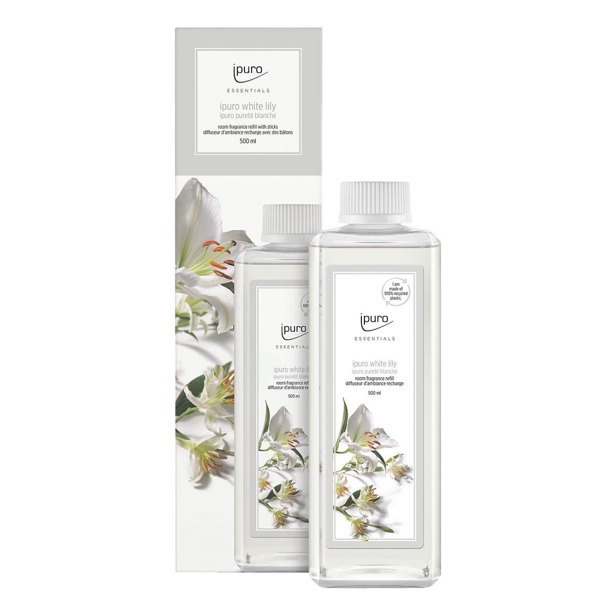 IPURO Raumduft-Nachfüllflasche White Lily, 500 ml, Nachfüllflasche