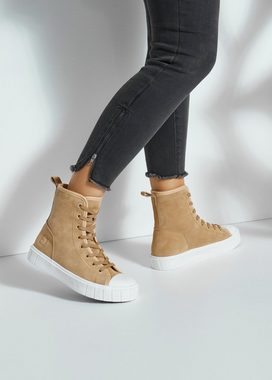 Elbsand Stiefelette aus weichem Leder, High-Top-Sneaker, Schnür-Boots, Sommerstiefelette