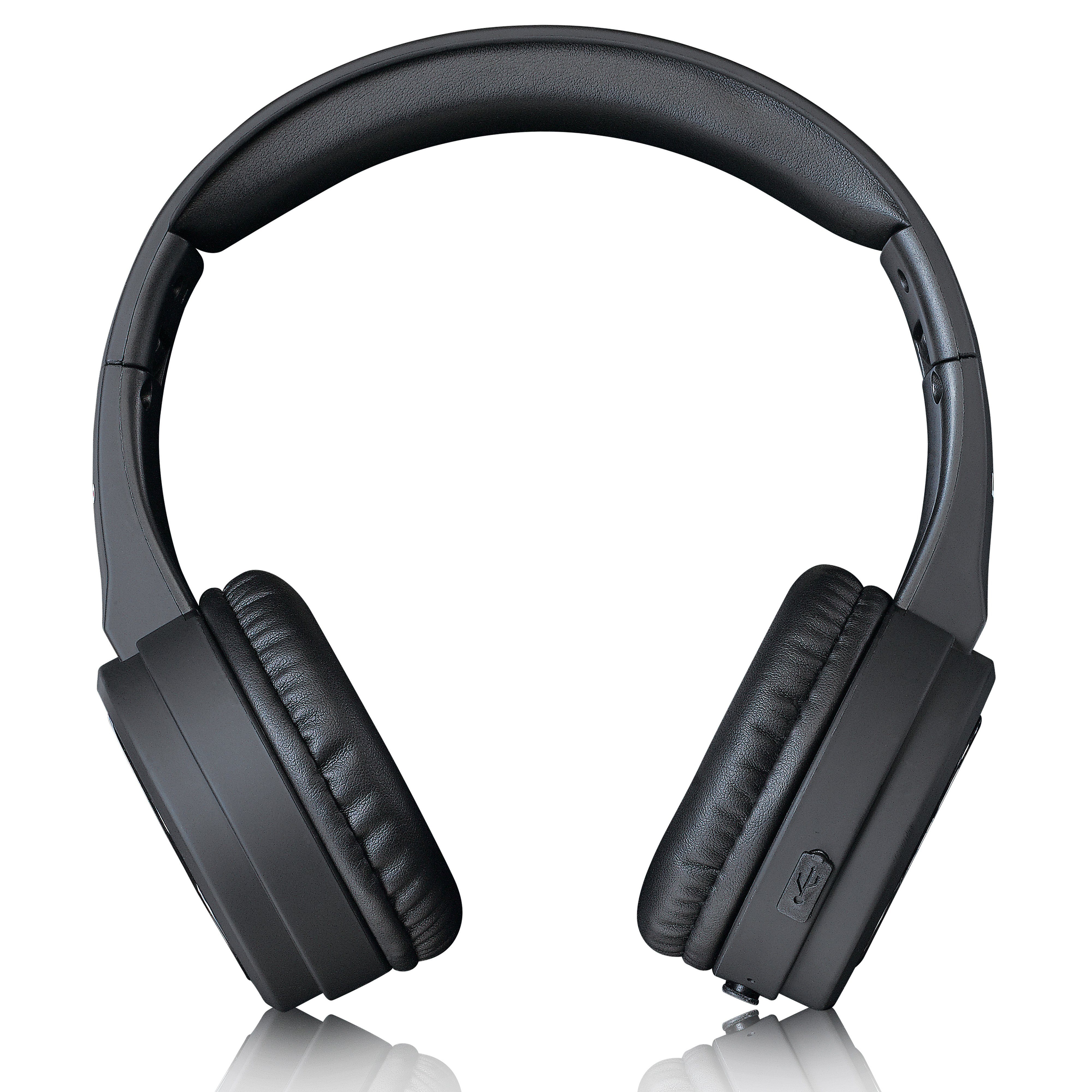 Lenco HPB-330BK Bluetooth-Kopfhörer (Integrierter Akku 750mAh, Bluetooth) Schwarz-Grau