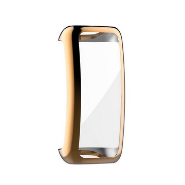Wigento Smartwatch-Hülle Full Coverage Electroplating TPU Watch Case Rose Gold Fitbit Inspire 3