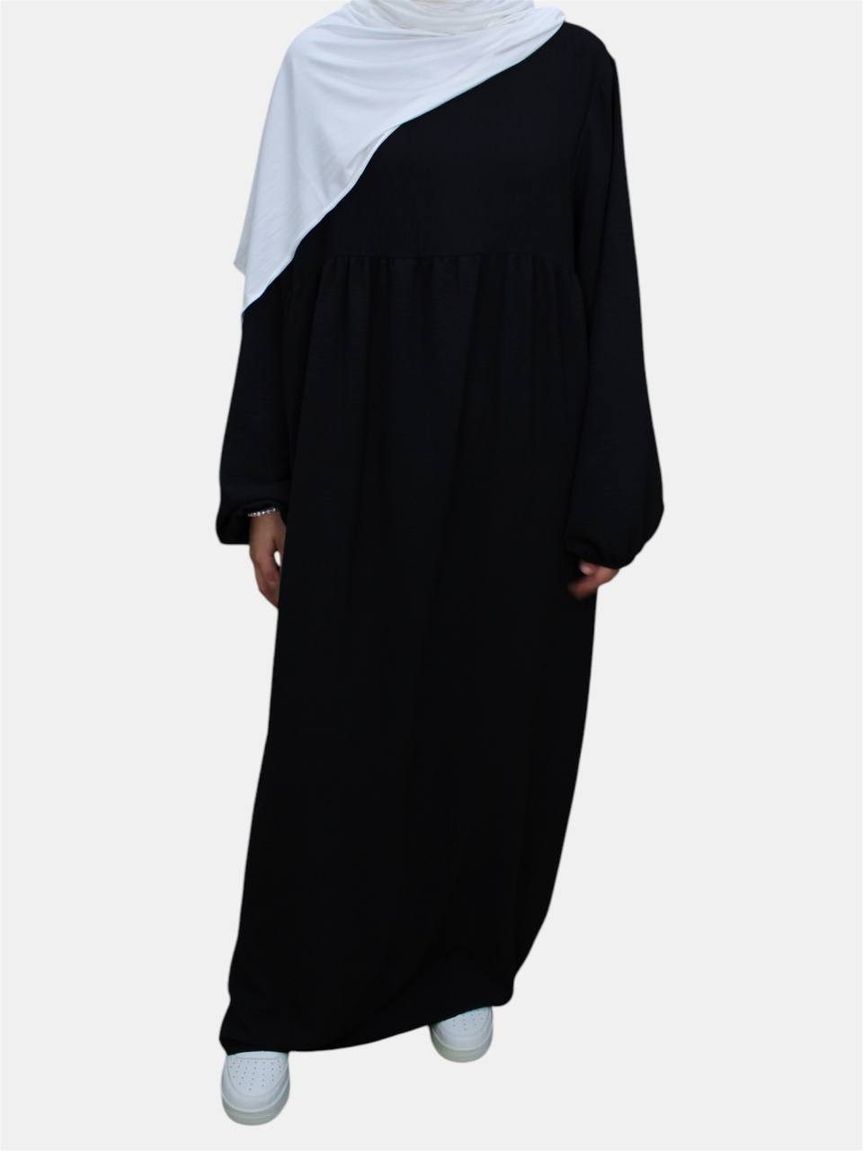 Aymasal Maxikleid Abaya Dunya Ballonärmel Kleid Islamische Gebetskleidung Kaftan Jazz Lockerer Schnitt, Ballonärmel