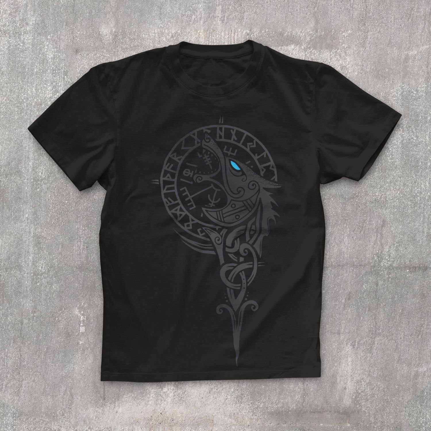 Neverless Print-Shirt Herren T-Shirt Wikinger Kompass Fenriswolf Fenrir Veg günstig online kaufen