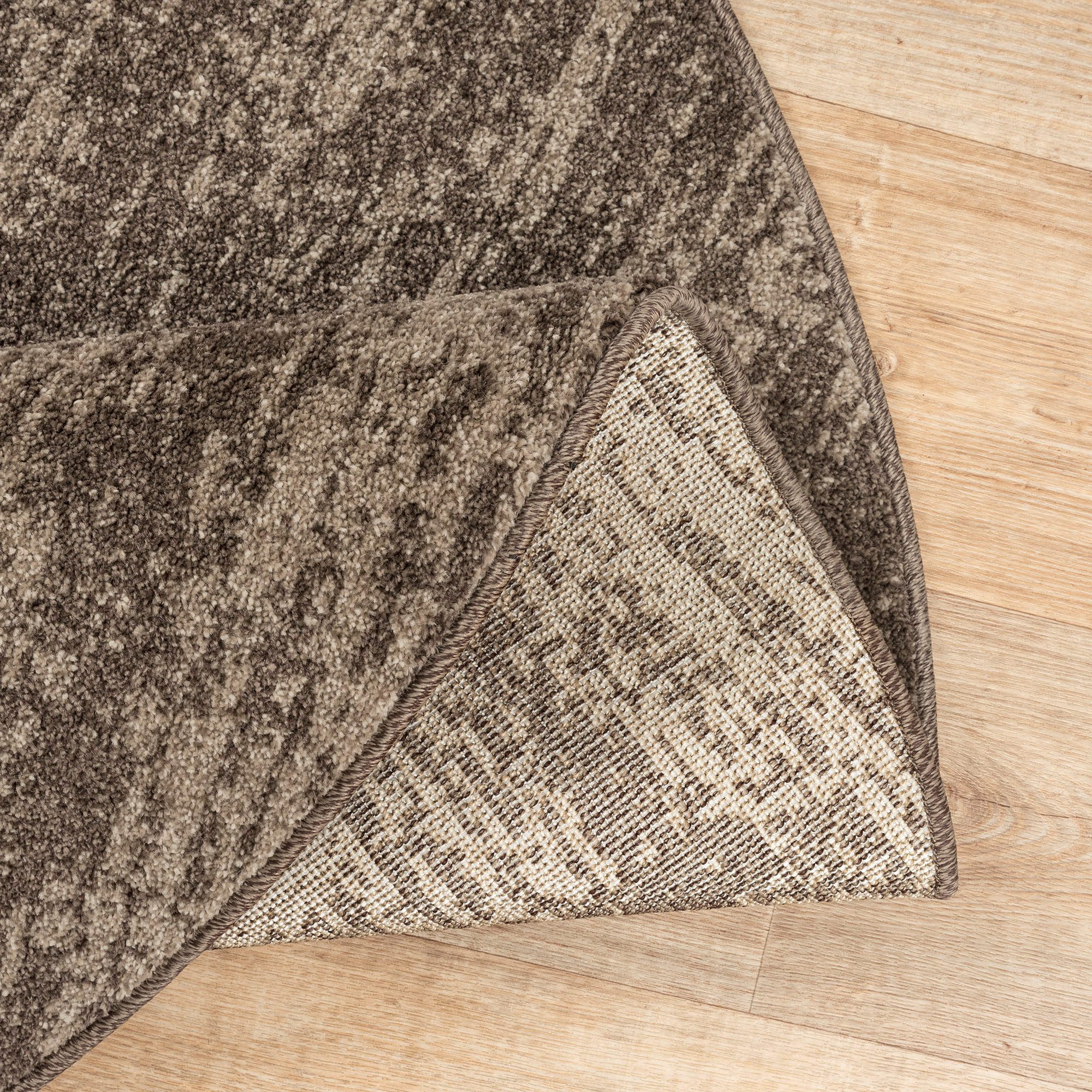 Sanat Teppich Oslo, rund, Höhe: 10 mm, Kurzflor, Wohnzimmer, Schlafzimmer, fussbodenheizungsgeeignet