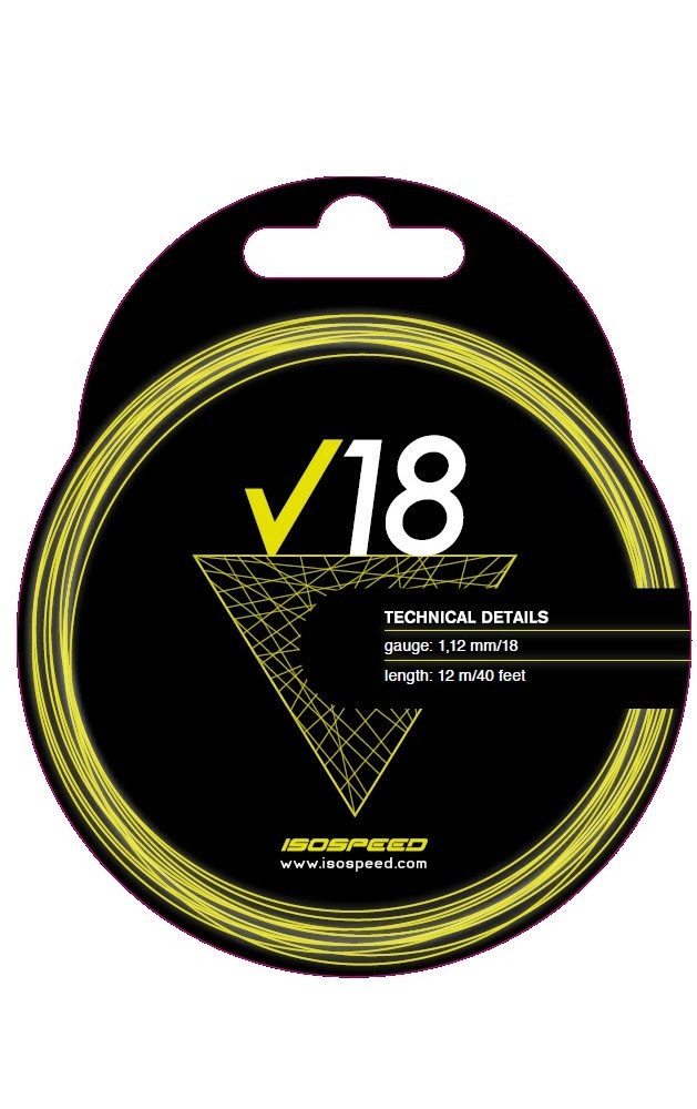 Isospeed Tennissaite V18 (Kontrolle+Touch) gelb 12m Set, Saitendicke: 1.12