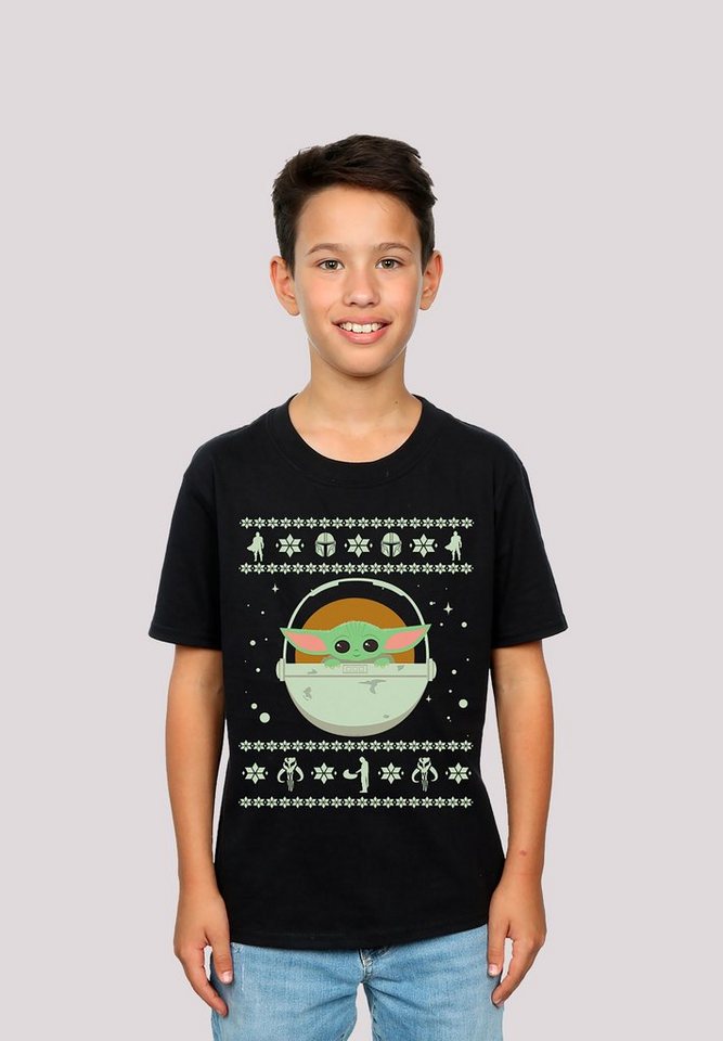 F4NT4STIC T-Shirt Star Wars The Mandalorian Baby Yoda Print, Offiziell  lizenziertes Starwars T-Shirt