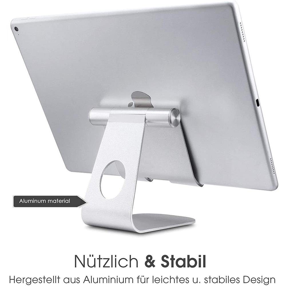 Terratec Tablet-Ständer iTab M Silber, (Multiwinkel-Ständer, Aluminium, einstellbarer Betrachtungswinkel)