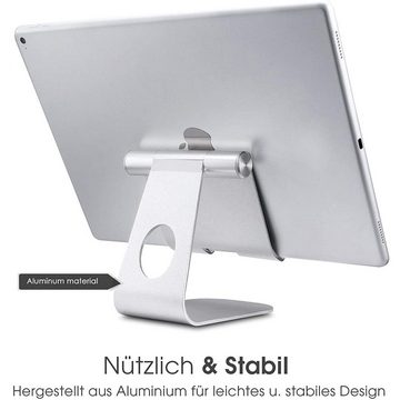 Terratec iTab M Silber Tablet-Ständer, (Multiwinkel-Ständer, Aluminium, einstellbarer Betrachtungswinkel)