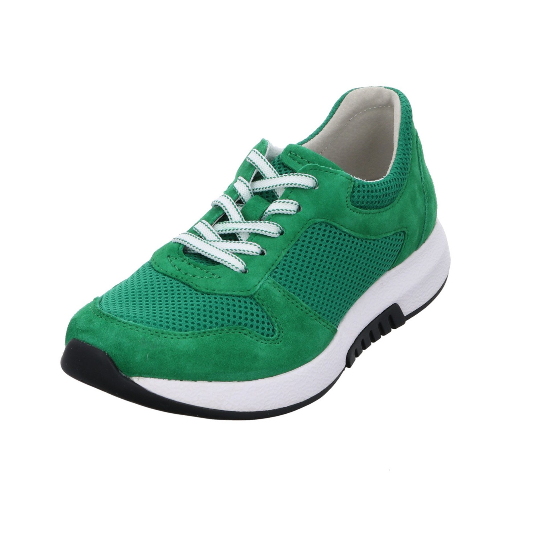 Gabor Damen Sneaker Schuhe Rollingsoft Schnürschuh Schnürschuh Lederkombination verde