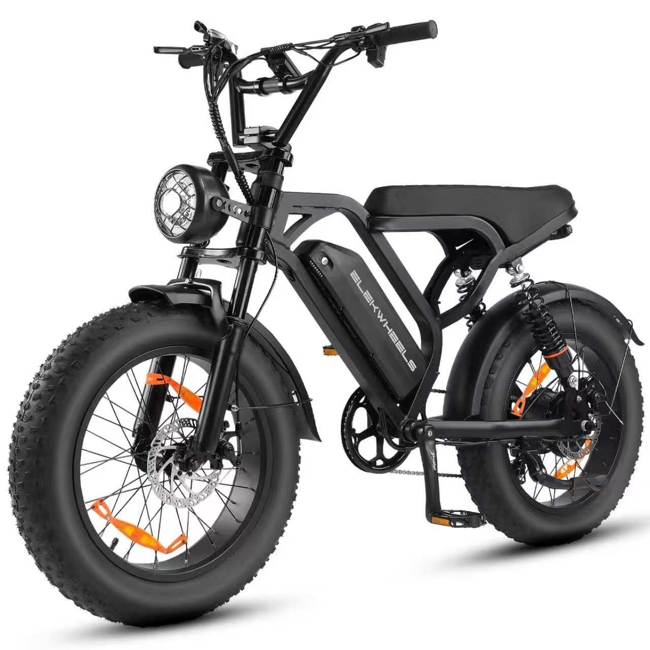 Vankel E-Bike Cityrad E7 Elektrofahrrad 20” x 4 Zoll Damen u. Herren Pedelec 720Wh Max.100KM, Kettenschaltung, Heckmotor, 720 Wh, Pedelec, Elektrofahrrad E-Mountainbike für Erwachsene