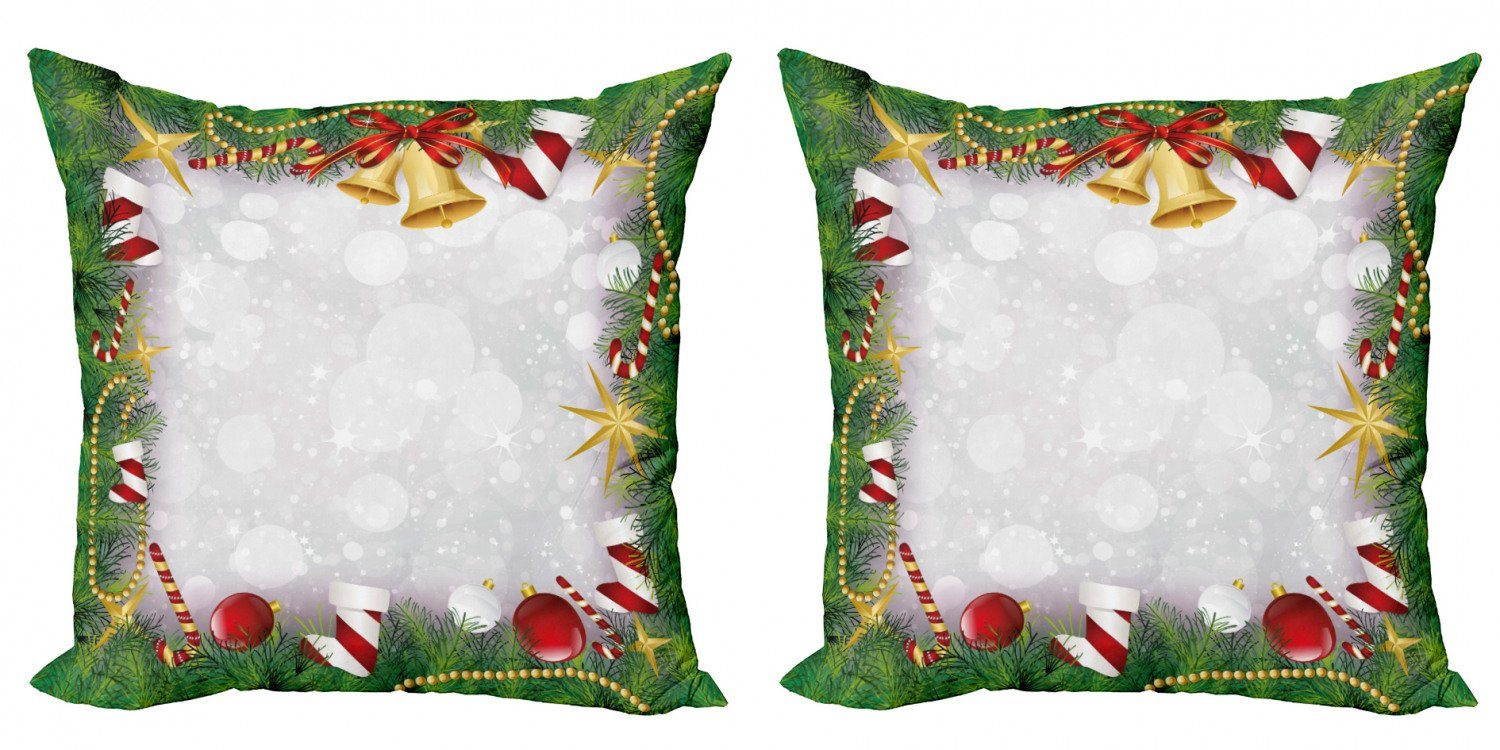 Kissenbezüge Modern Accent Doppelseitiger Digitaldruck, Abakuhaus (2 Stück), Weihnachten Nacht Heiligabend Noel