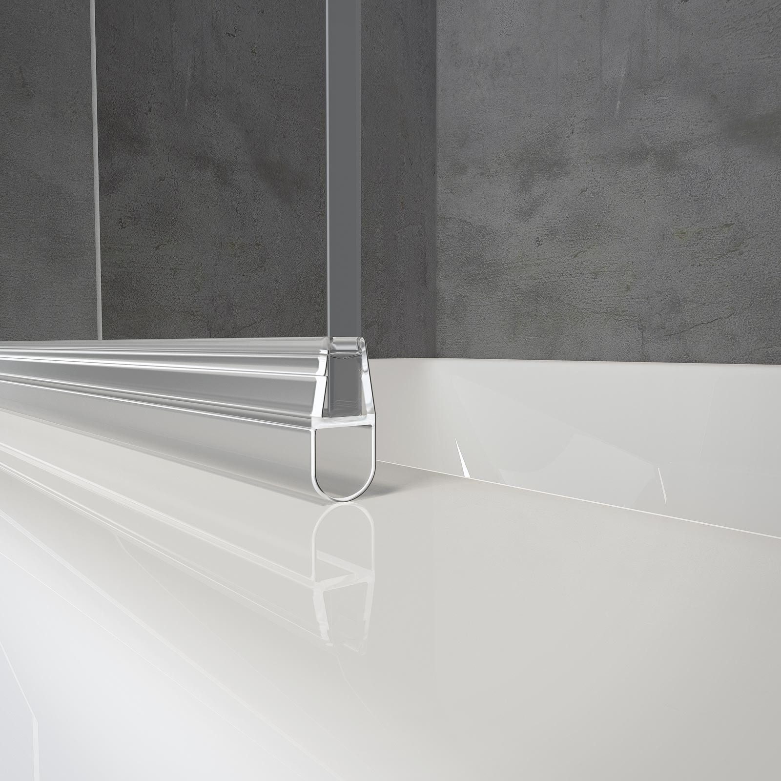 Schulte Badewannenfaltwand 70 x 130 cm pendelbar, Sicherheitsglas, (1 tlg), Dekor Querstreifen Duschwand Badewanne