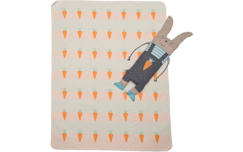 Kinderdecke Fussenegger JUWEL SET Decke in der Puppe "Hase" 6864, DAVID FUSSENEGGER, 95% Baumwolle, 5% Viskose